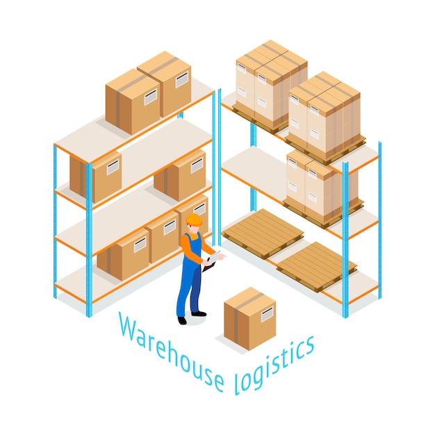 Warehouse Logistics Isometric Design