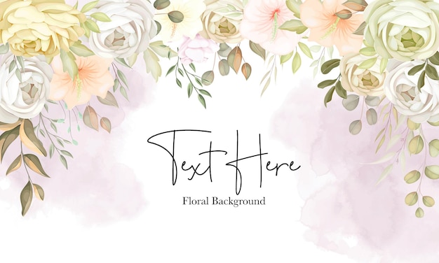 Free vector warm autumn fall floral background template