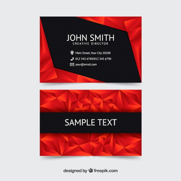 Free vector warm colors business card