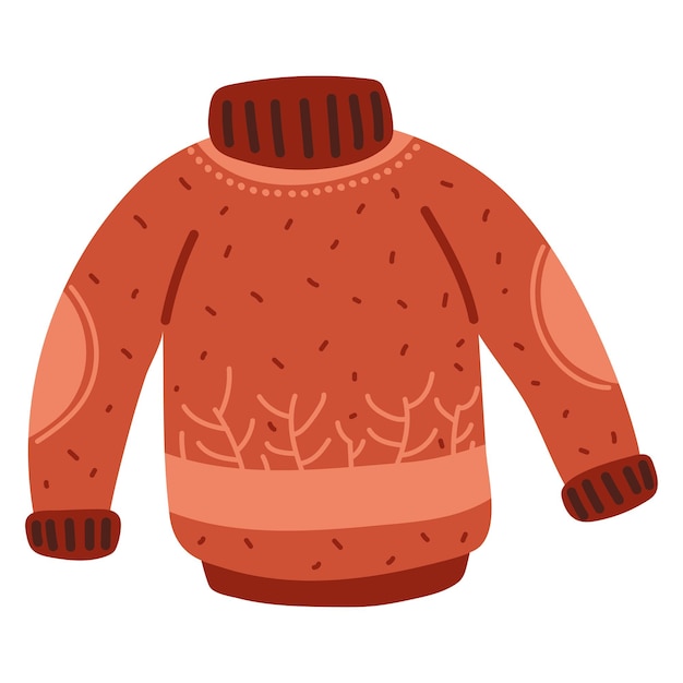 無料ベクター 分離された暖かいセーターのアイコン ベクトル