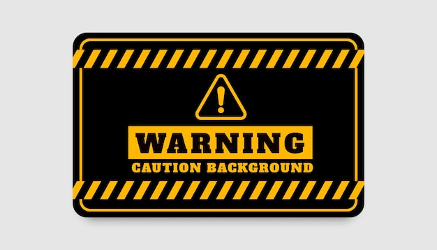 Free vector warning caution alert background with yellow stripe design