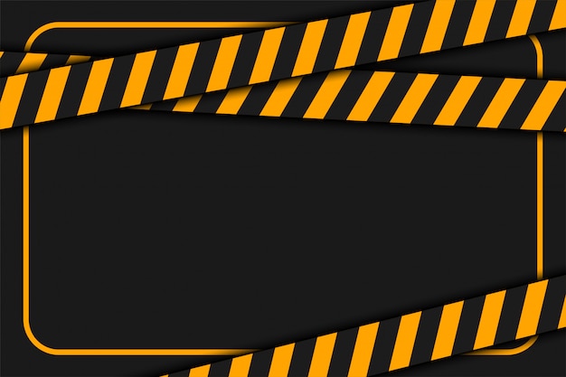 Free vector warning or caution tape on black background