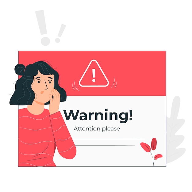 Free vector warning concept illustration