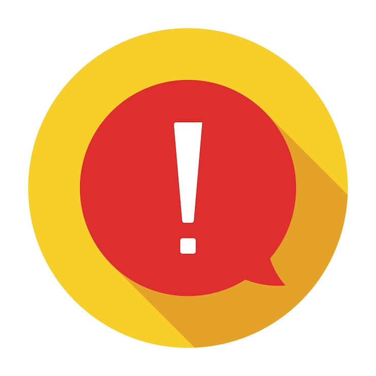 Free Vector warning message circle