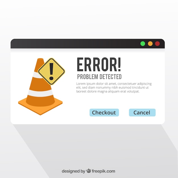 평면 디자인의 경고 팝업 템플릿