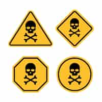 Free vector warning sign skull