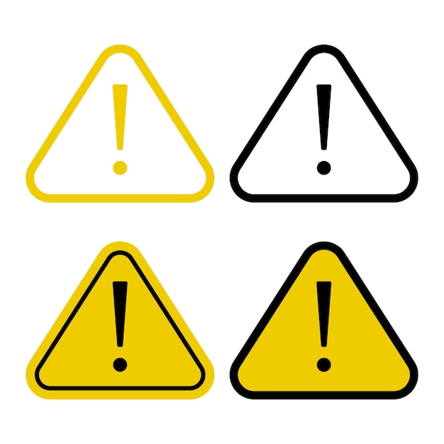 Free vector warning signs set