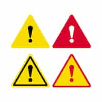 Free vector warning signs set