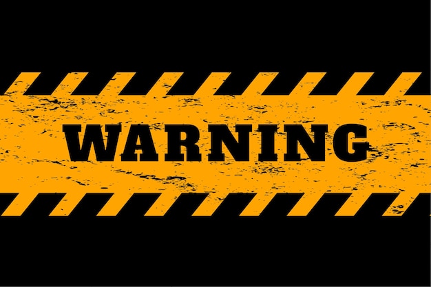 Free vector warning in yellow and black colors