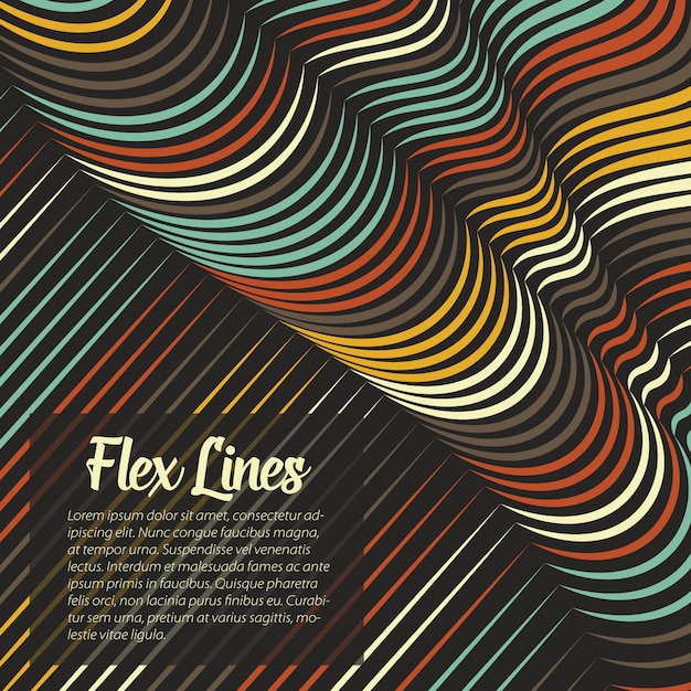 Free vector warped lines background