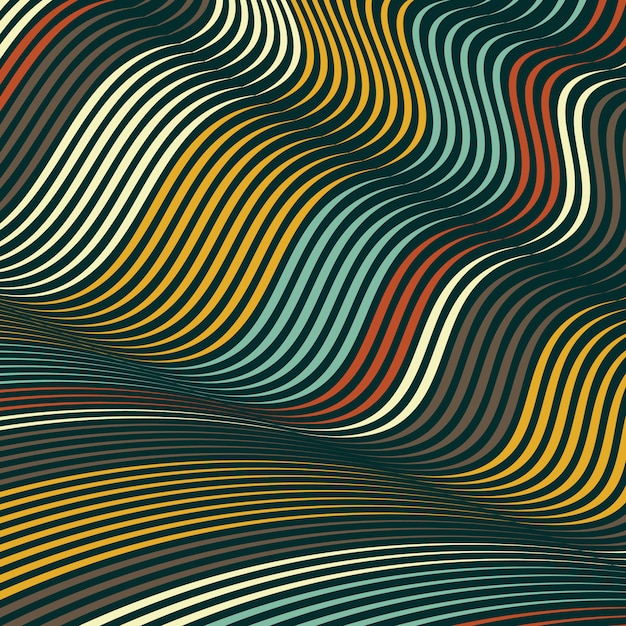 Free vector warped lines background