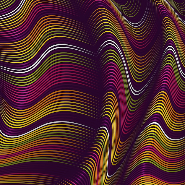 Free vector warped lines background