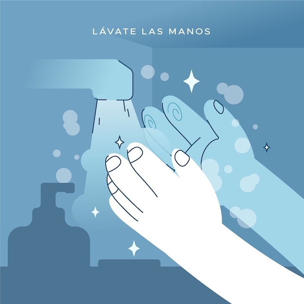 Free vector wash your hands concept