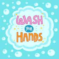 Free vector wash your hands concept