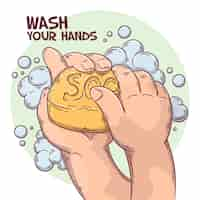 Free vector wash your hands illustrated concept