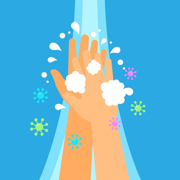 Free vector wash your hands illustration