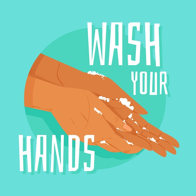 Free vector wash your hands illustration