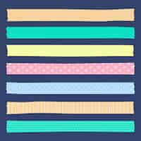 Free vector washi tape collection theme