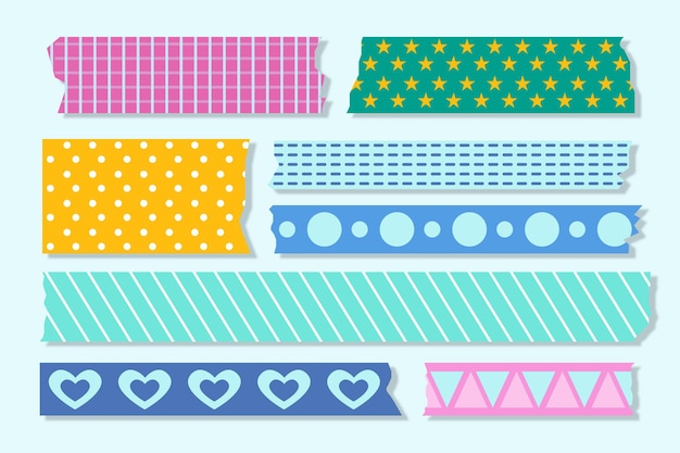 Free vector washi tape collection