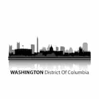 Free vector washington skyline design