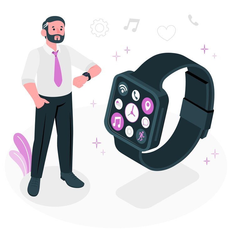 Free Vector watch app concept illustration