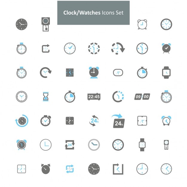 Free vector watches icon set