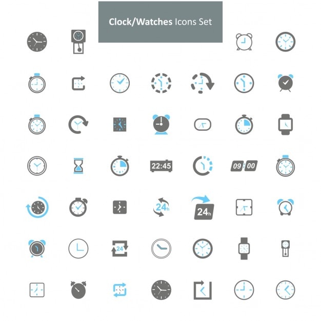 Watches icon set