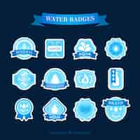 Free vector water badges