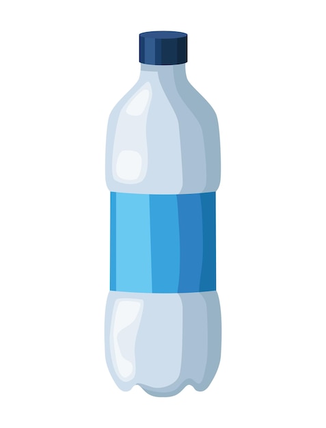 Vettore gratuito icona della bevanda di plastica della bottiglia d'acqua