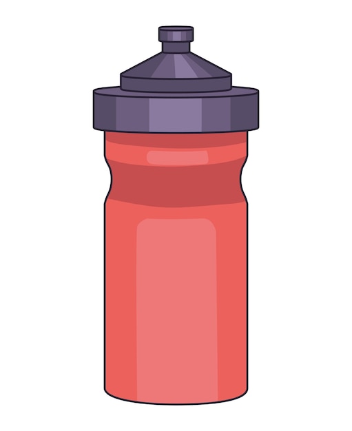 Бесплатное векторное изображение Иконка спорта бутылки с водой изолирована