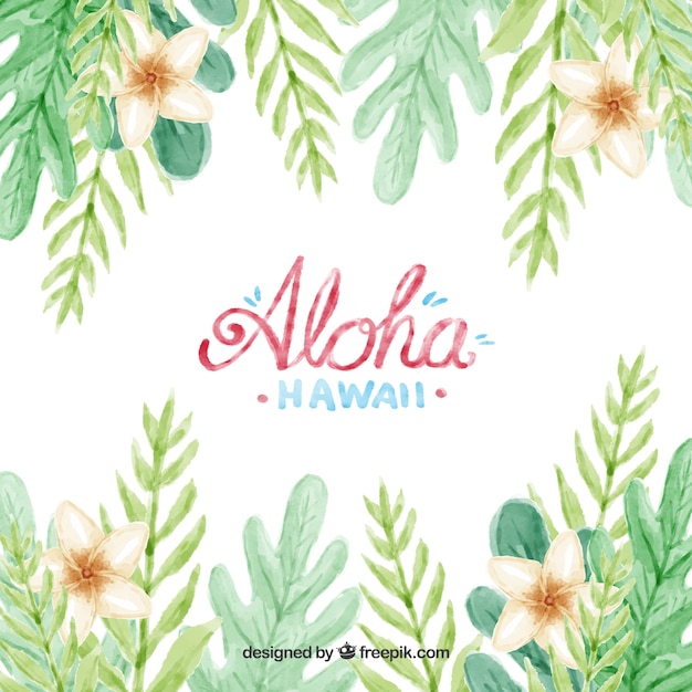 Water color aloha background