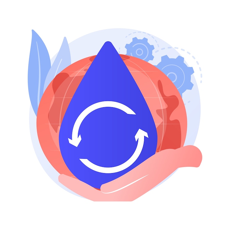मुफ़्त वेक्टर water consumption abstract concept