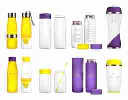 Free vector water cooler bottles set