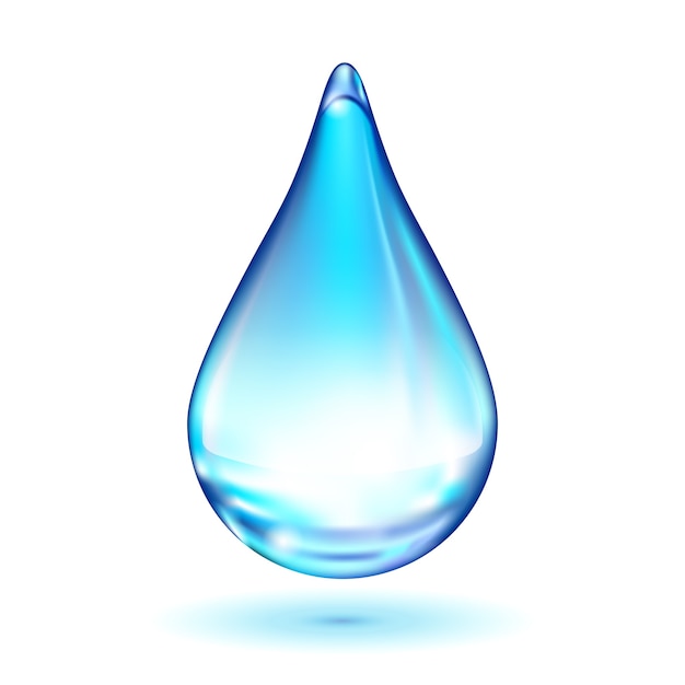 Water drop isolated
