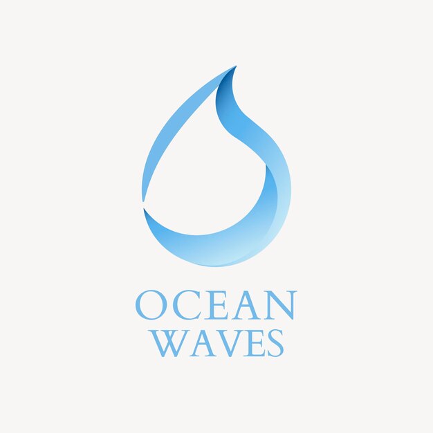 Water drop logo template, water business, animated graphic vector