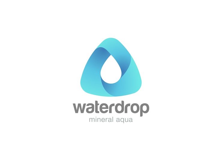 Free Vector water drop logo.