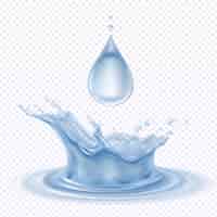 Free vector water drop and splash design concept