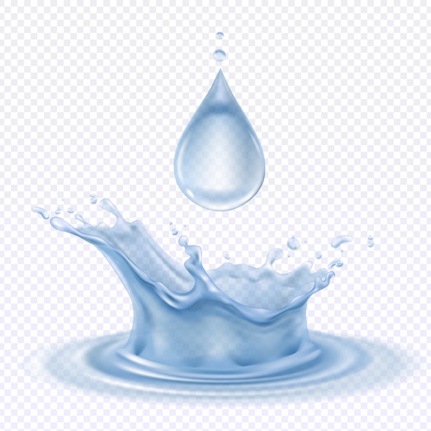 Water Drop And Splash Design Concept