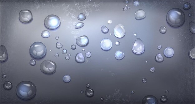 水滴の背景 ガラスの上の露のスプラッシュ