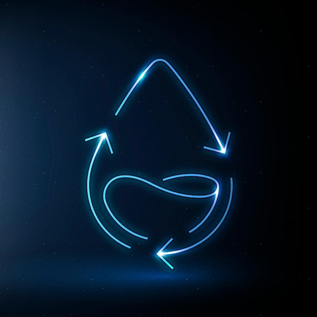 Water droplet icon vector environmental conservation symbol