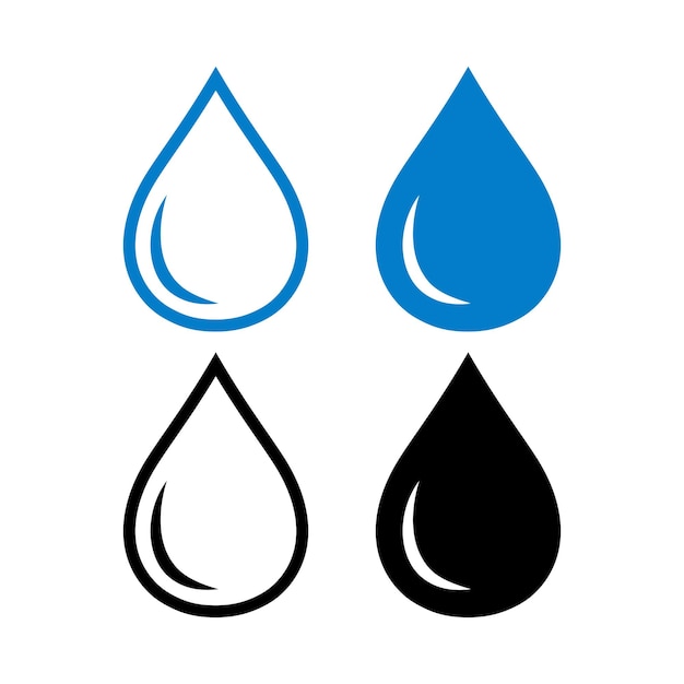 Free vector water droplet set