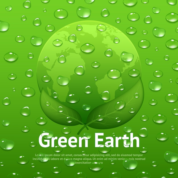 Free vector water drops eco poster