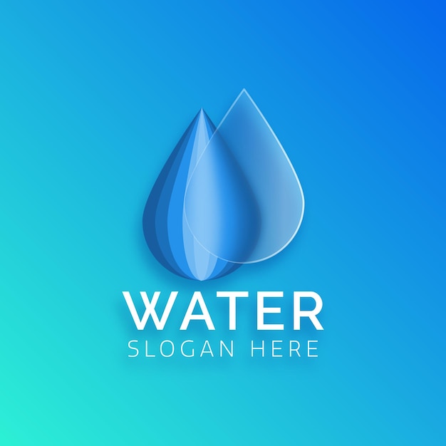 Дизайн логотипа морфизма водного градиента стекла