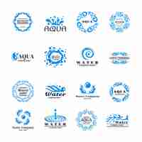 Free vector water logo set