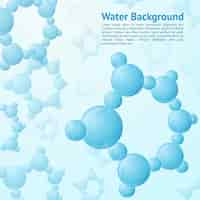 Free vector water molecules background template