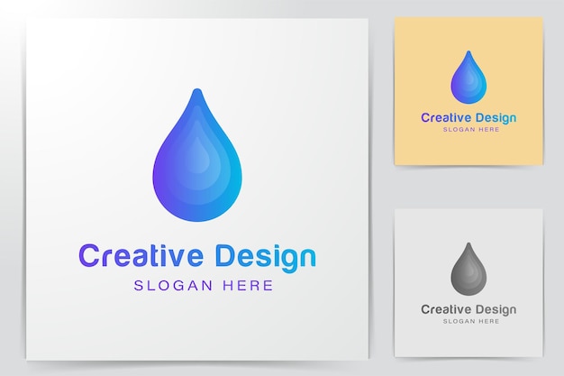 Water / oil drop logo ideas. inspiration logo design. template vector illustration. isolated on white background