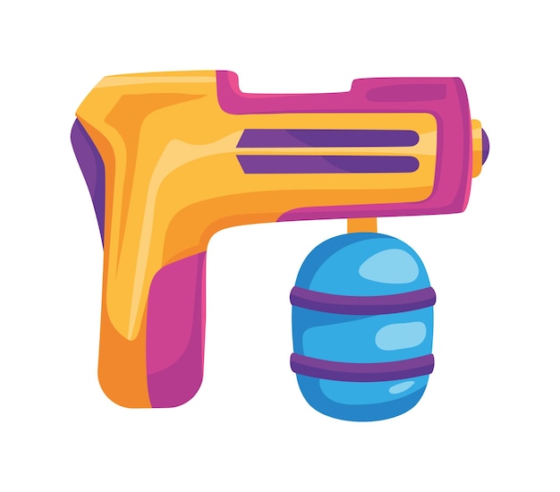 Free vector water pistol songkran icon white background