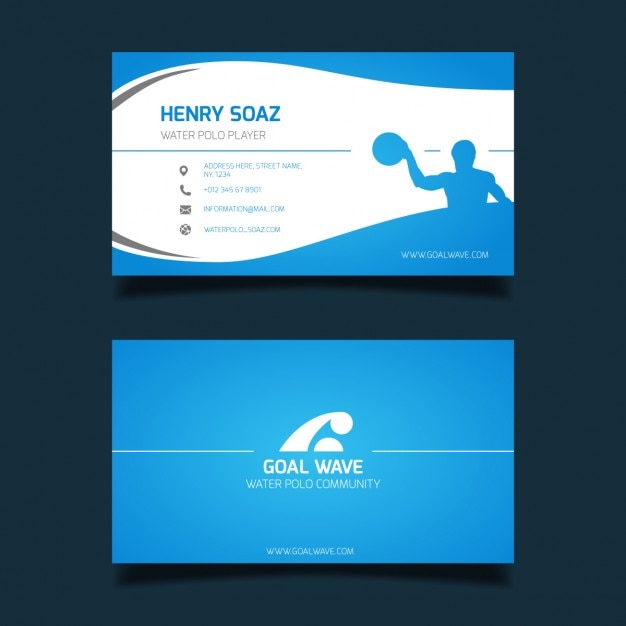 Water polo business card