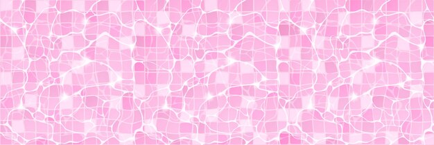 ピンクのタイル張りの水プールの上面図の背景