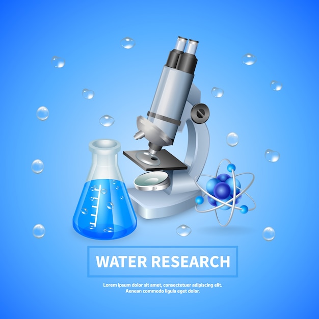 Free vector water research background